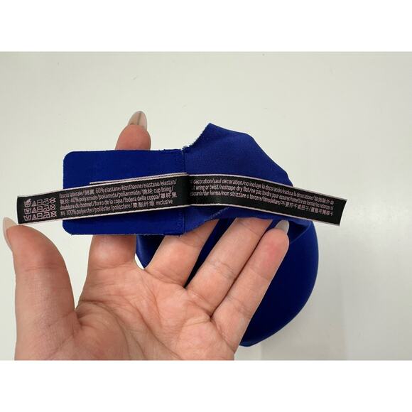 Victorias Secret Womens Bra Size 32DD Lined Demi Royal Blue Adjustable - Picture 8 of 15